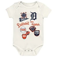 Infant Outerstuff Detroit Tigers Home Plate 3-Piece Creeper Set