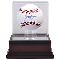 Jack Flaherty Detroit Tigers Autographed Baseball & Mahogany Baseball Display Case
