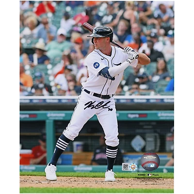 Photographie autographiée de Kerry Carpenter de la position de frappe des Detroit Tigers, 8" x 10"