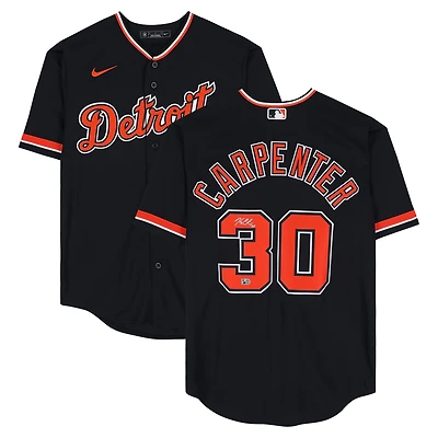 Kerry Carpenter Detroit Tigers Autographed Black Nike Alternate Replica Jersey