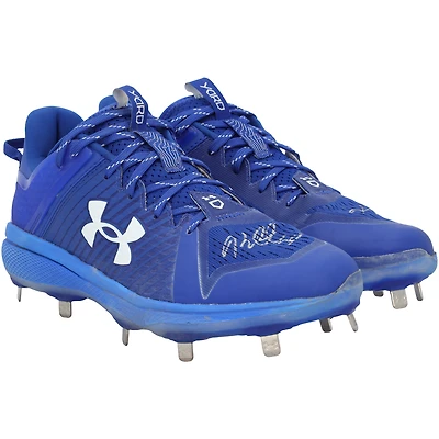 Kerry Carpenter Detroit Tigers Autographed Game-Used Blue Under Armour Cleats from the 2024 MLB Season 