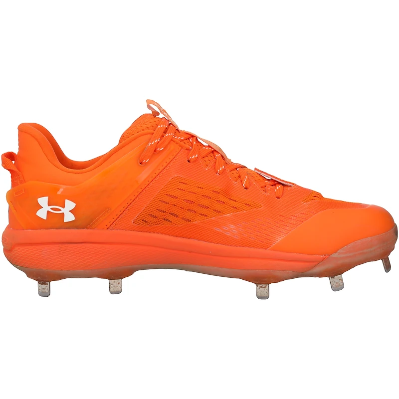 Crampons Under Armour orange portés en match par Kerry Carpenter, des Tigers de Detroit, lors de la saison 2024 de la MLB - RG13320829-30