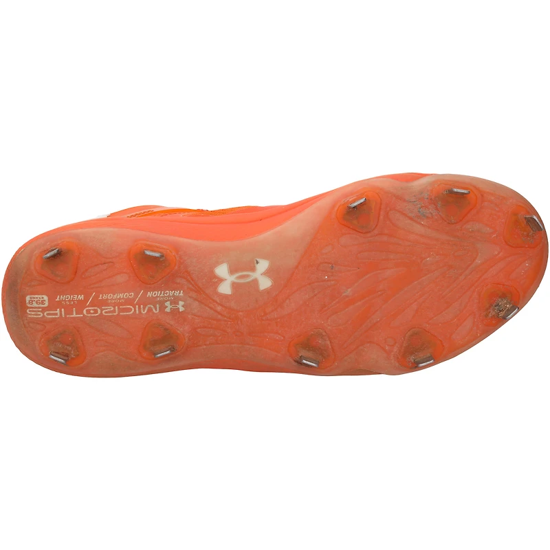 Crampons Under Armour orange portés en match par Kerry Carpenter, des Tigers de Detroit, lors de la saison 2024 de la MLB - RG13320829-30