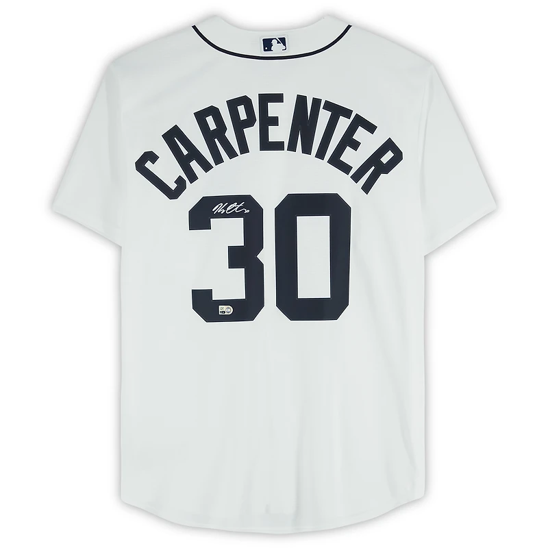 Kerry Carpenter Detroit Tigers Autographed White Nike Replica Jersey 
