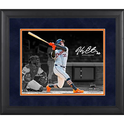 Photographie encadrée de Kerry Carpenter, signature fac-similé des Detroit Tigers, 11" x 14"