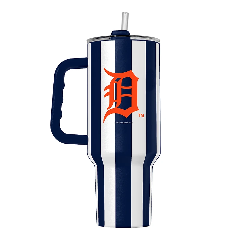 Logo Brands Detroit Tigers 40oz Vertical Stripe Powder Coat Tumbler