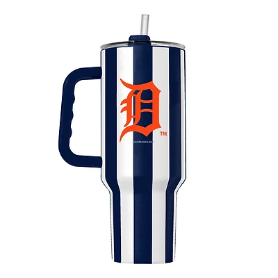 Logo Brands Detroit Tigers 40oz Vertical Stripe Powder Coat Tumbler