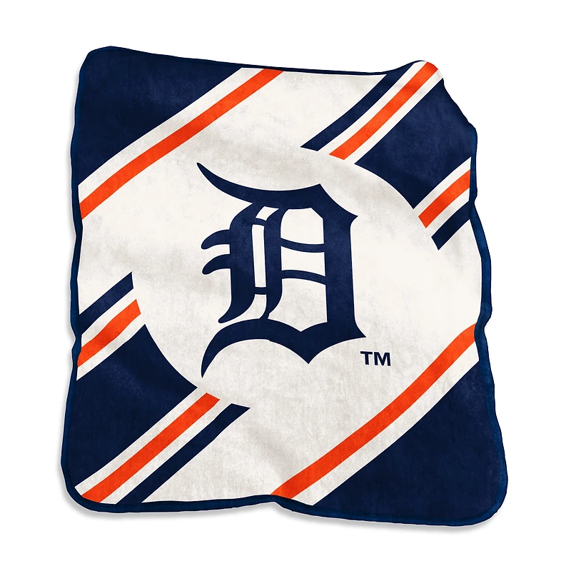 Logo Brands Detroit Tigers 50" x 60" Raschel Stripe Throw Blanket