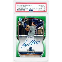 Max Clark Detroit Tigers Autographed 2023 Bowman Draft Chrome Green Lava Refractor #CDA-MC #94/99 PSA Authenticated 9 Card