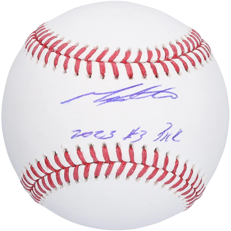 Max Clark Detroit Tigers Autographed Baseball with "2023 #3 Pick" Inscription