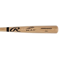 Bâton Rawlings Pro blond autographié par Max Clark des Tigers de Detroit avec inscription « Choix n° 3 de 2023 »
