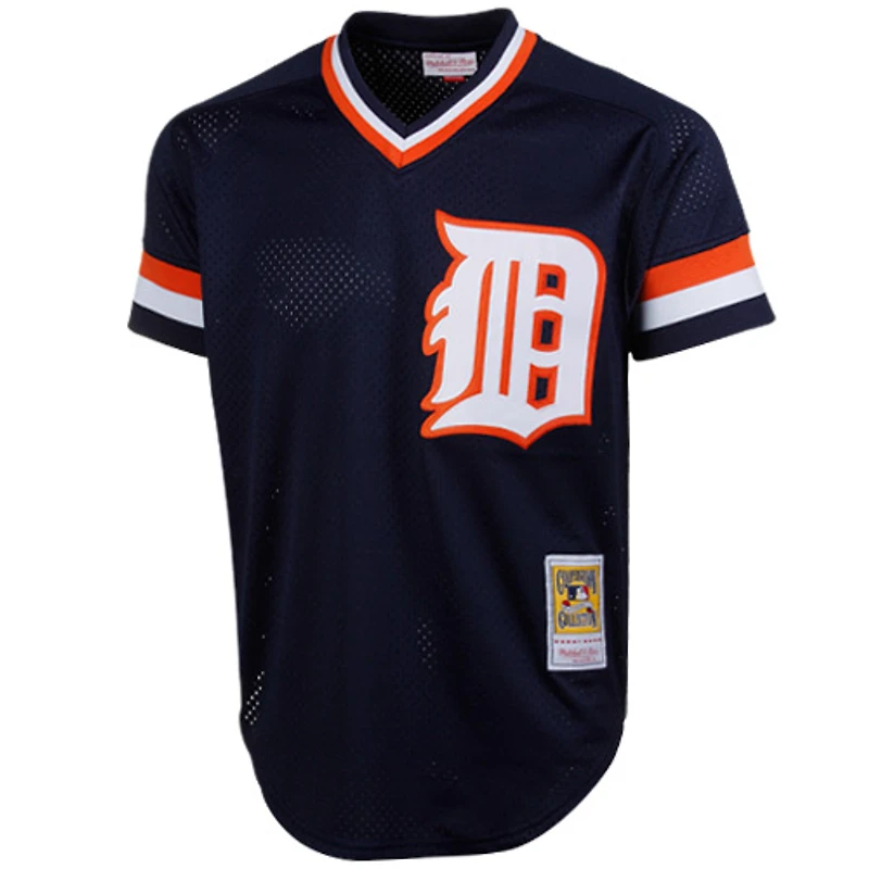 Men' s Mitchell & Ness Kirk Gibson Navy Detroit Tigers 1984 Authentic Cooperstown Collection Mesh Batting Practice Jersey