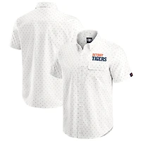 Men's Darius Rucker Collection by Fanatics  Cream Detroit Tigers Printed Button-Down Shirt