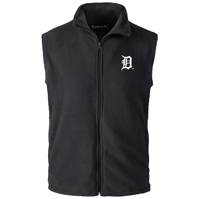 Men's Dunbrooke  Black Detroit Tigers Full-Zip Vest