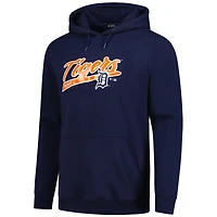 Men's Levelwear  Navy Detroit Tigers Podium Fleece Pullover Hoodie