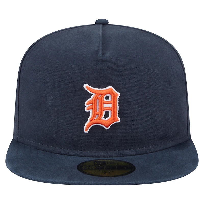 Casquette ajustée 59FIFTY noire Detroit Tigers Championship Side Flag New Era pour homme