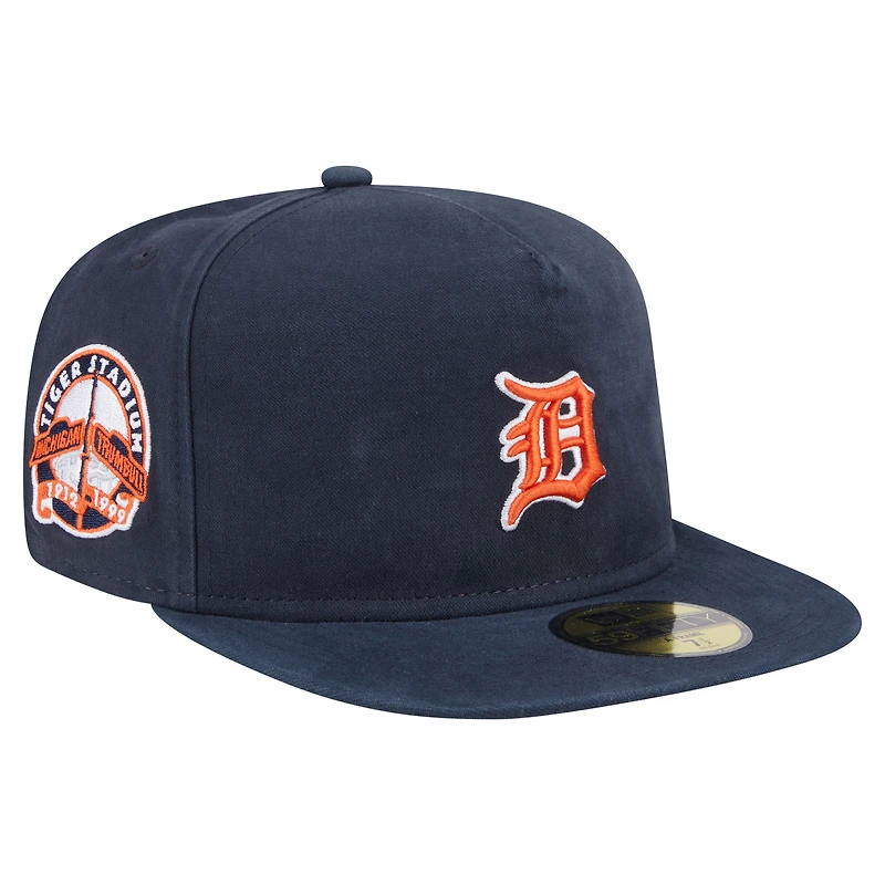 Casquette ajustée 59FIFTY noire Detroit Tigers Championship Side Flag New Era pour homme
