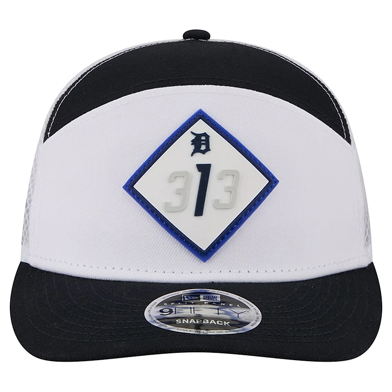 Casquette snapback New Era City Connect 9FIFTY pour homme, bleu marine, Detroit Tigers, modèle City Connect Split Panel.