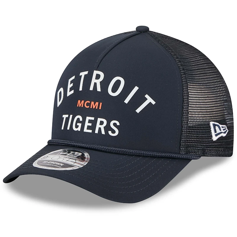 Men's New Era  Navy Detroit Tigers Minimalist 9FORTY A-Frame Adjustable Hat