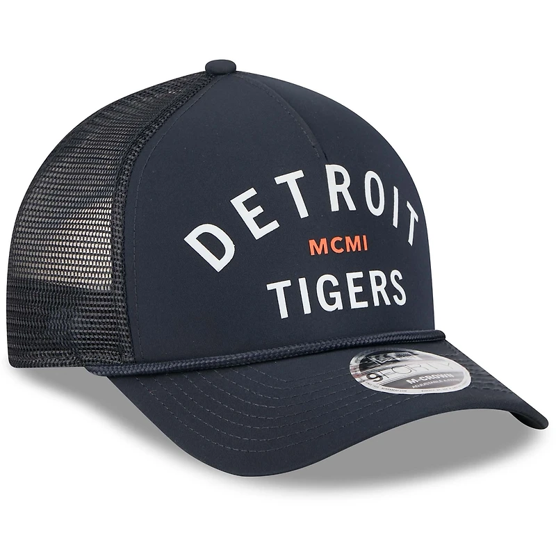 Men's New Era  Navy Detroit Tigers Minimalist 9FORTY A-Frame Adjustable Hat