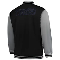 Men's Profile  Black/Gray Detroit Tigers Full-Snap Varsity Jacket