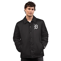 Veste d'entraîneur à boutons-pression pour homme Detroit Tigers Starter Black