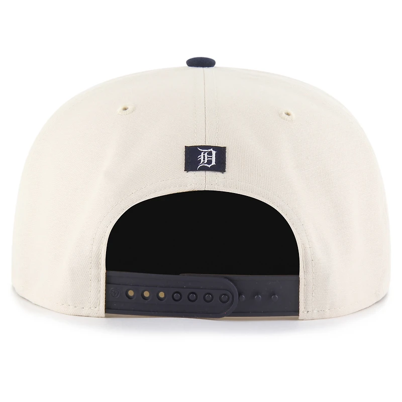 Casquette ajustable Payson Captain des Detroit Tigers, couleur crème, modèle 1947, pour homme