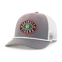 Men's '47 Gray/White Detroit Tigers Tide Sweep Rope Trucker Adjustable Hat