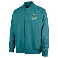 Men's '47  Hunter Green Detroit Tigers Anderson Twill Full-Snap Bomber Jacket