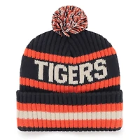 Bonnet en tricot à revers Bering des Detroit Tigers '47 bleu marine pour homme avec pompon