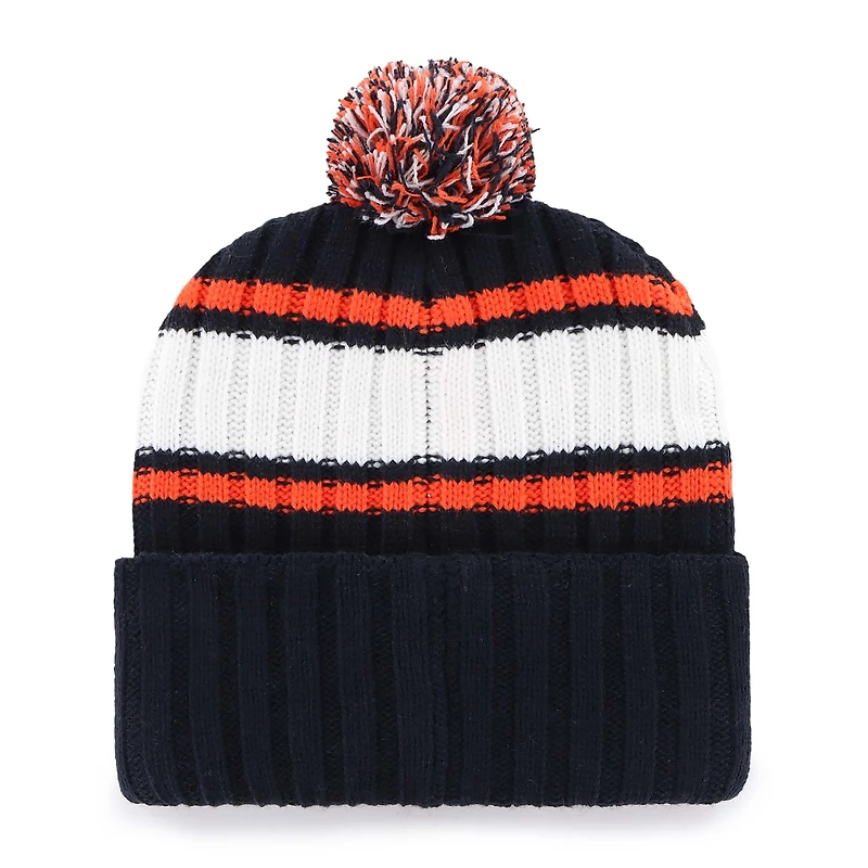 Men's '47  Navy Detroit Tigers Plateau Cuffed Knit Hat with Pom