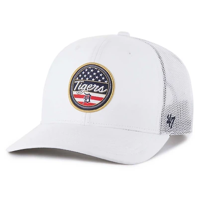 Men's '47 White Detroit Tigers Homage Adjustable Trucker Hat