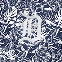 Men's Antigua Navy Detroit Tigers Resort Button-Up Shirt