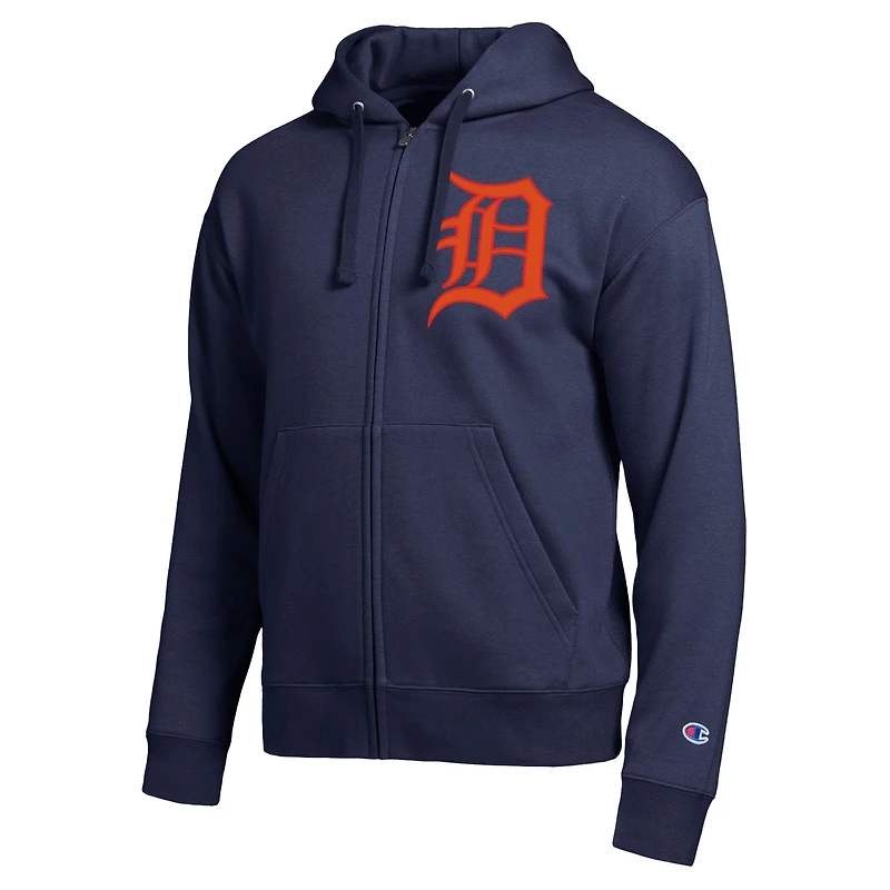 Sweat à capuche zippé Champion bleu marine Detroit Tigers All-Star pour homme