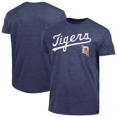 T-shirt Champion bleu marine Detroit Tigers Cooperstown Wordmark Lockup Tri-Blend pour homme