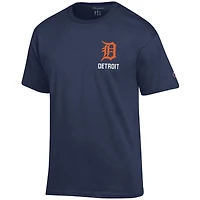 T-shirt bleu marine Champion pour homme des Detroit Tigers