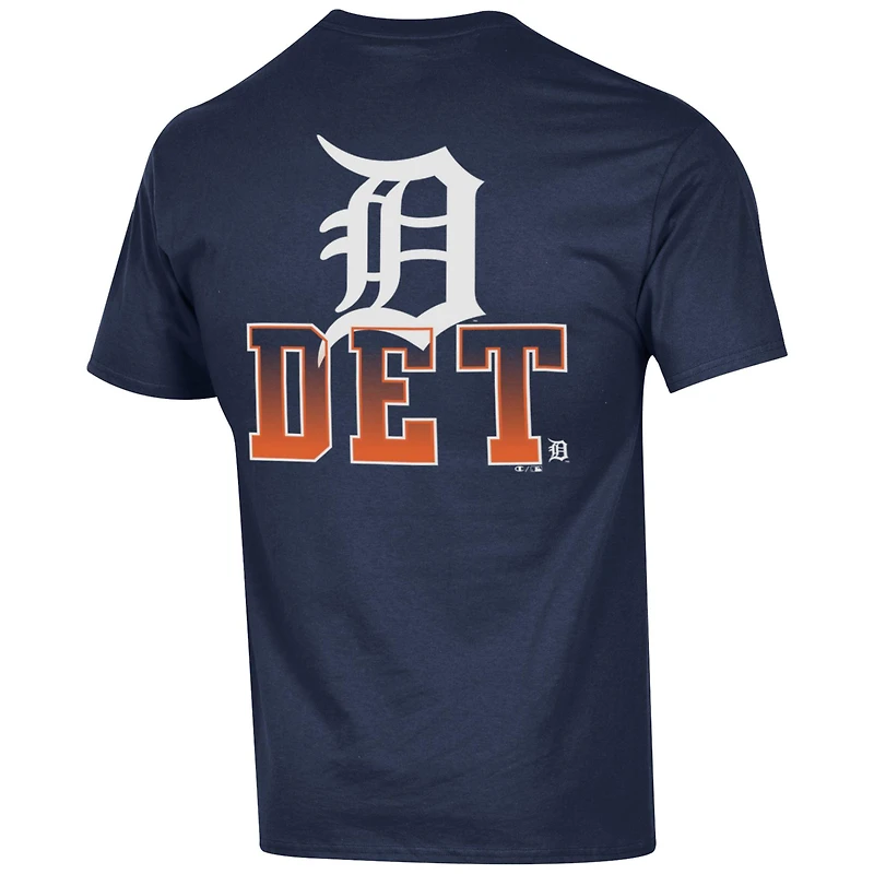 T-shirt bleu marine Champion pour homme des Detroit Tigers