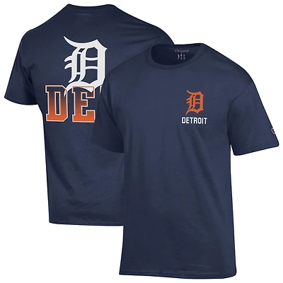 Men's Champion  Navy Detroit Tigers Jersey T-Shirt