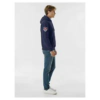 Sweat à capuche Champion bleu marine Detroit Tigers en chenille tissée inversée pour homme