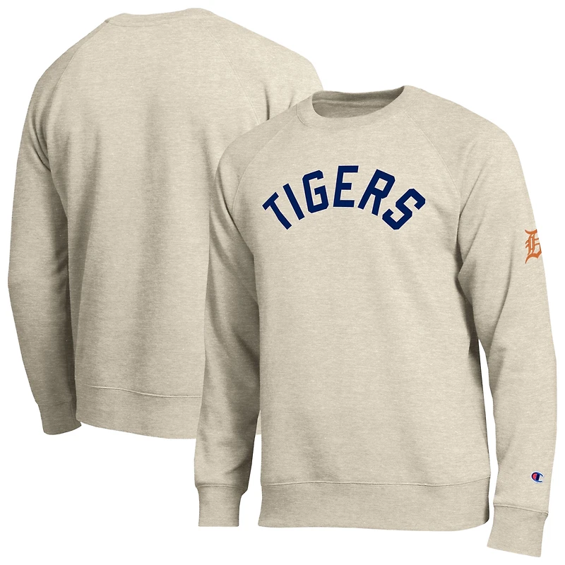 Sweat-shirt raglan en feutre doux Champion couleur avoine, Detroit Tigers All-Star, pour homme