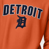 Men's Champion  Orange Detroit Tigers Reverse Weave Chenille Sweatshirt