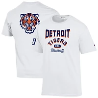 Men's Champion White Detroit Tigers 3-Hit Jersey T-Shirt