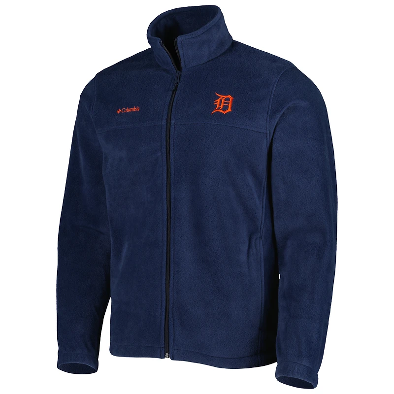 Columbia Navy Detroit Tigers Steens Mountain Veste à glissière pleine longueur pour homme