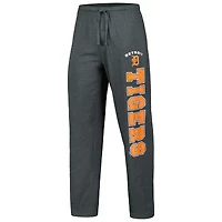 Ensemble de nuit pour hommes Concepts Sport Charcoal/Navy Detroit Tigers Meter T-shirt et pantalon