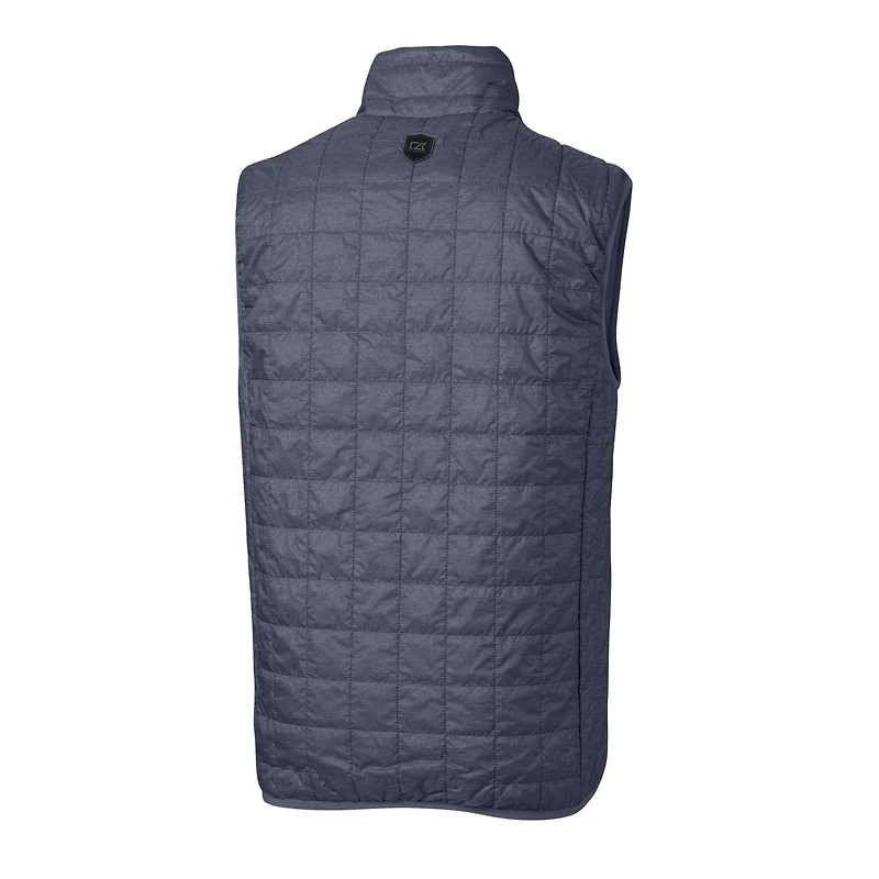 Gilet matelassé isolant entièrement zippé Rainier PrimaLoft® Eco pour homme, coupe-vent et anthracite, Detroit Tigers, grandes tailles