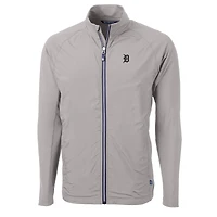 Veste hybride en tricot écologique recyclé Adapt pour homme, coupe-vent et coupe-buck, grise, des Detroit Tigers, grande taille, avec fermeture éclair intégrale