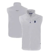 Gilet zippé écologique pour homme, coupeur et buck, gris, Detroit Tigers, taille grande