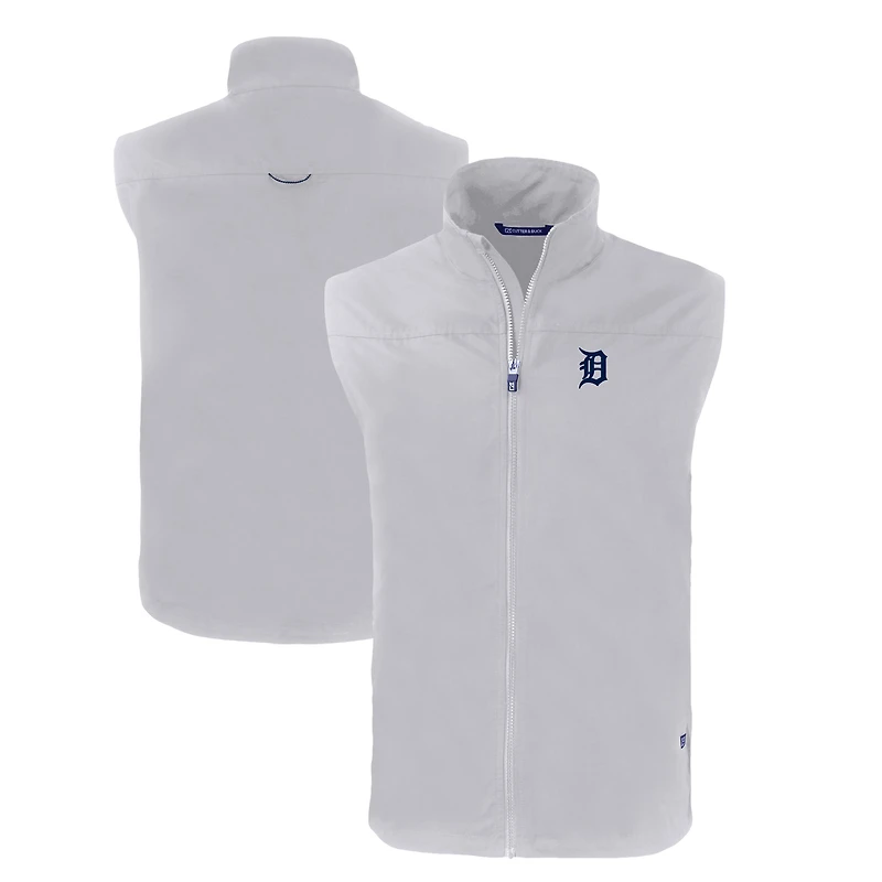 Gilet zippé écologique pour homme, coupeur et buck, gris, Detroit Tigers, taille grande