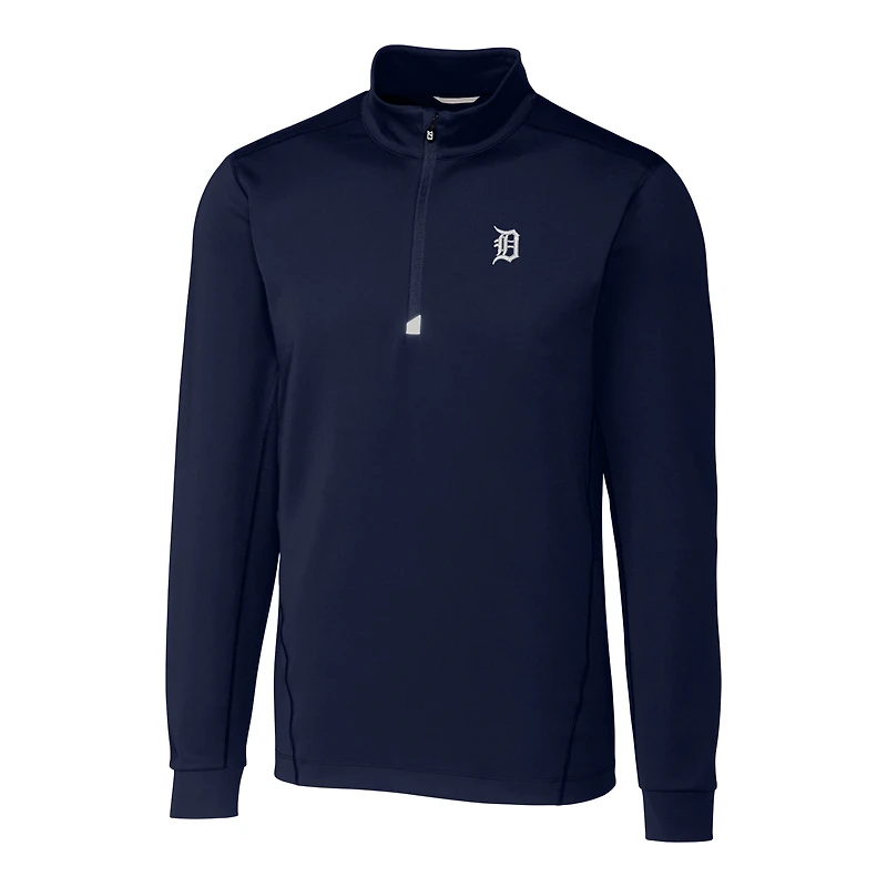 Veste à enfiler demi-zippée pour homme, bleu marine, des Detroit Tigers, coupe Cutter & Buck, grande taille