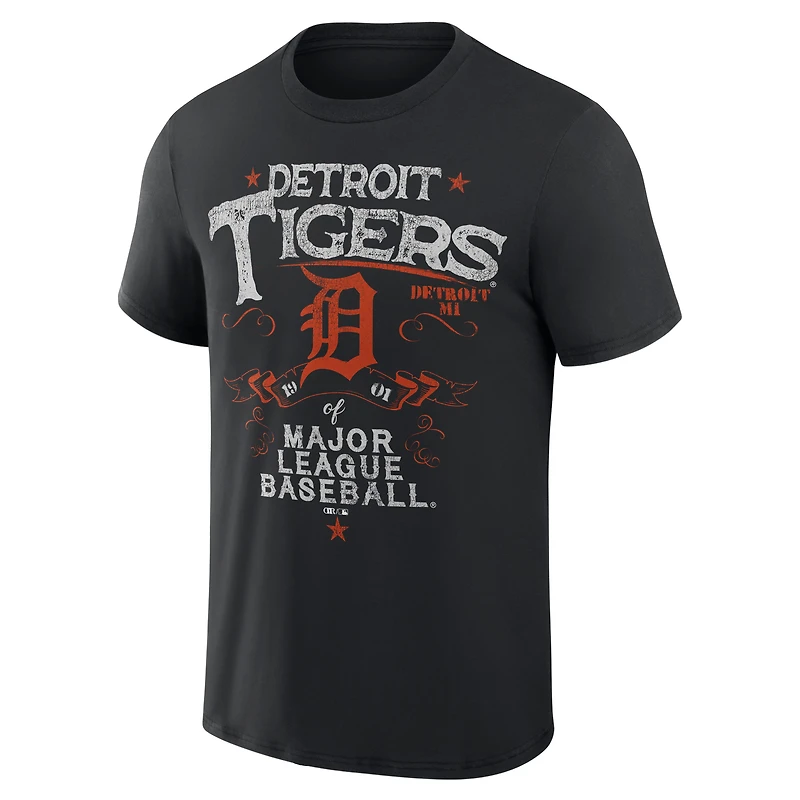 Men's Darius Rucker Collection by Fanatics Black Detroit Tigers Beach Splatter T-Shirt
